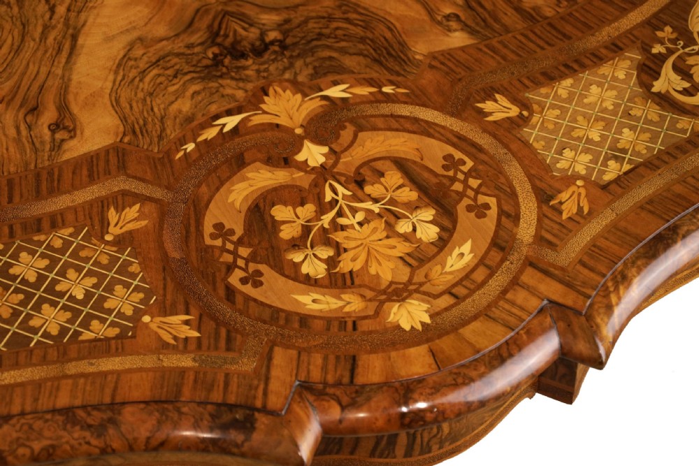 An Exhibition Quality Victorian Inlaid Marquetry Tilt Top Centre Table View V