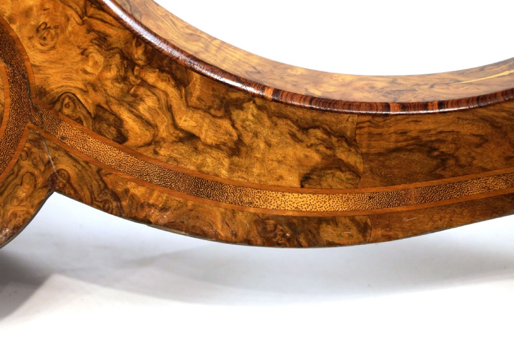 An Exhibition Quality Victorian Inlaid Marquetry Tilt Top Centre Table View VI