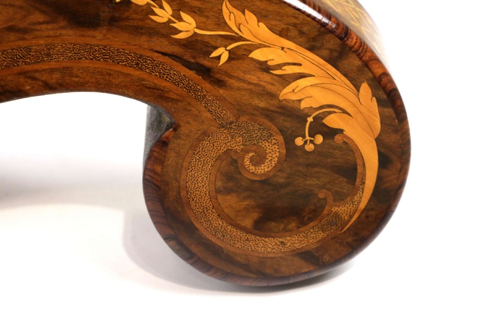 An Exhibition Quality Victorian Inlaid Marquetry Tilt Top Centre Table View VII
