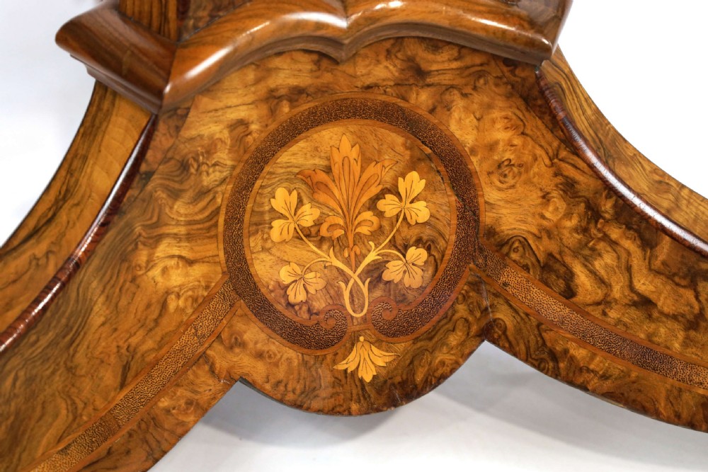 An Exhibition Quality Victorian Inlaid Marquetry Tilt Top Centre Table View X