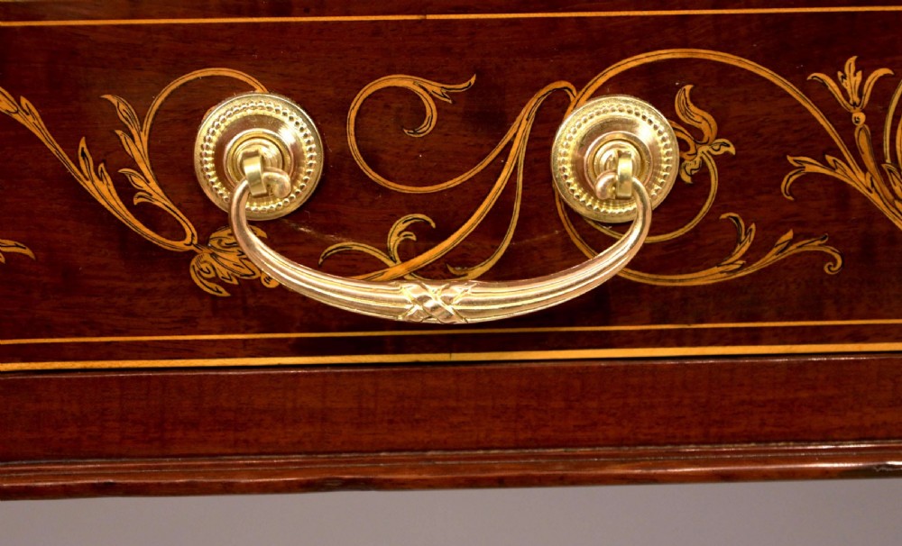 An Exhibition Quality Victorian Inlaid Mahogany Carlton House desk View X