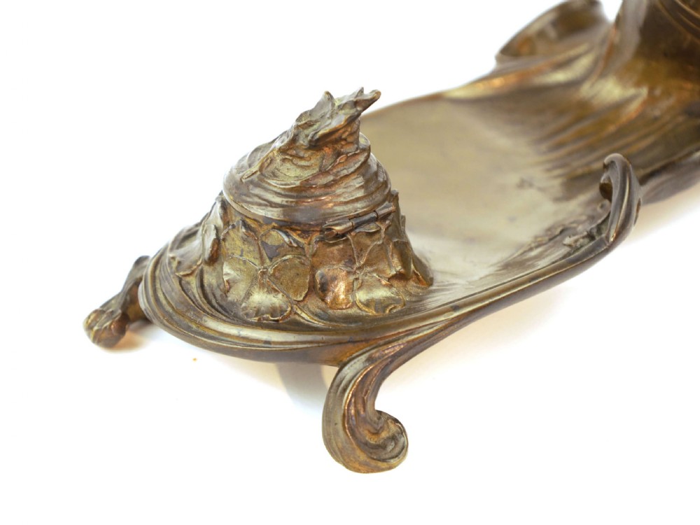 After Georges Flamand (1895-1925) Bronze Inkstand View III