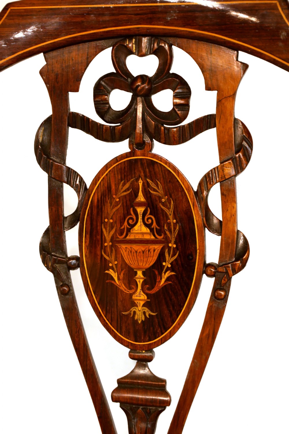 A Fine Quality Late Victorian Rosewood Inlaid Three Seater Settee View II
