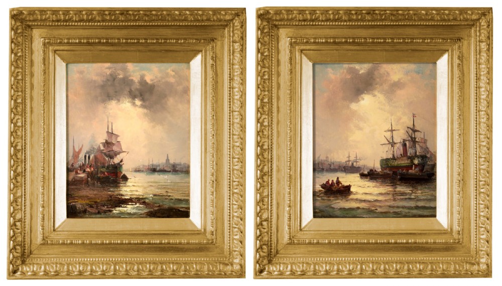 WILLIAM THORNLEY (1857-1935) Pair of Oils on Canvas