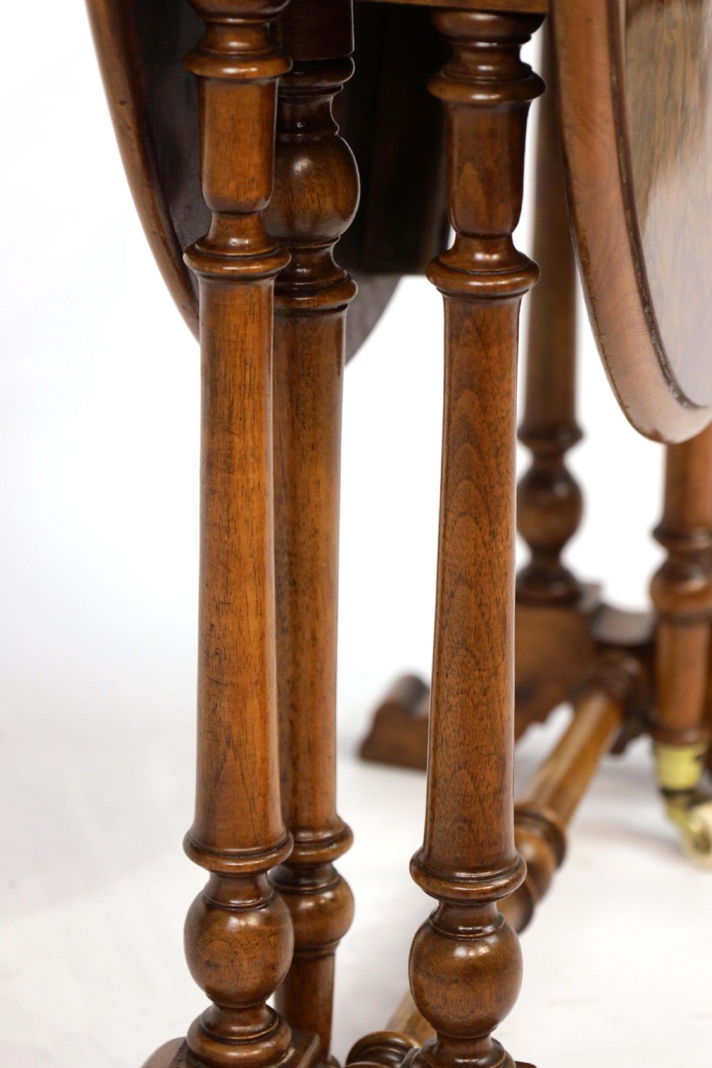 A Fine Quality Victorian Burr Walnut Inlaid Baby Sutherland Table View III