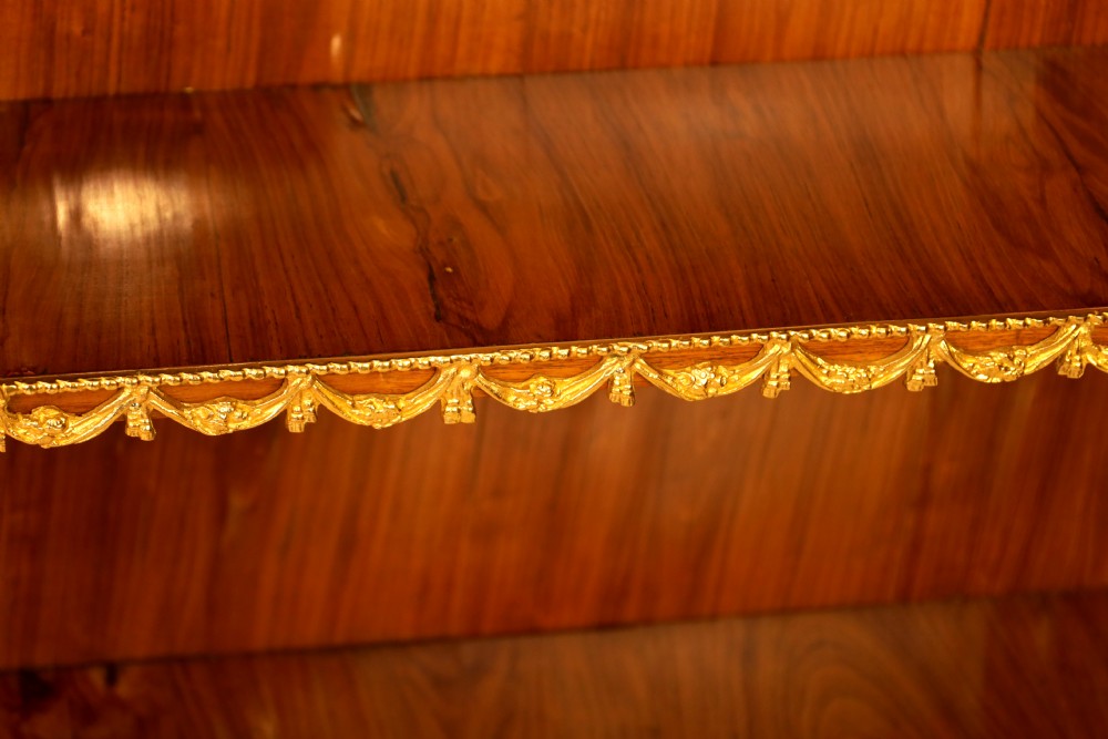 A Fine Victorian Ormolu Mounted Walnut Open Bookcase View III