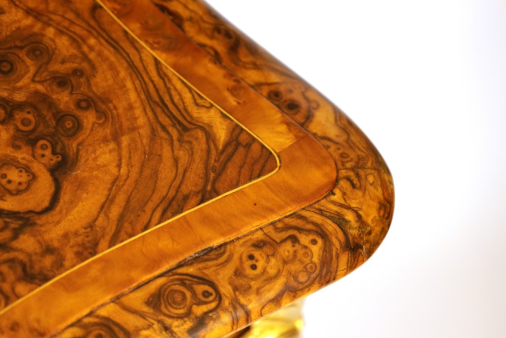 An Excellent Quality Victorian Ormolu Mounted Burr Walnut Games Table View VII