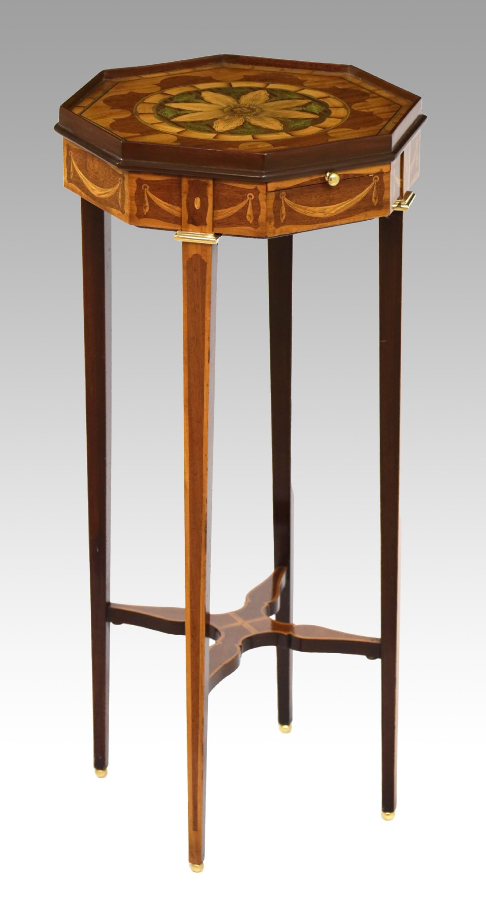 A Fine Quality Ormolu and Inlaid Mahogany Victorian Kettle stand