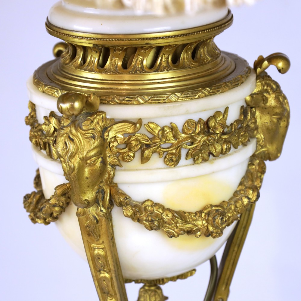 A Fine Pair of French Ormolu Marble Table Lamps View II