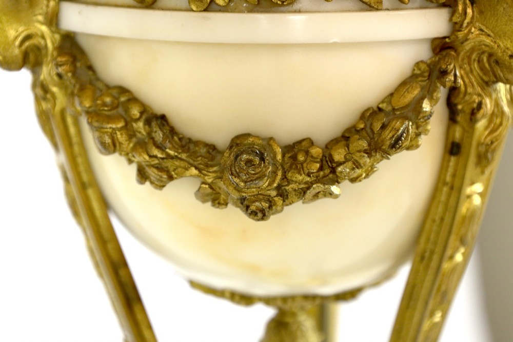 A Fine Pair of French Ormolu Marble Table Lamps View III