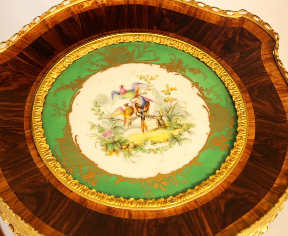 A Fine Victorian Kingwood Sevres and Ormolu Mounted Occasional Table View II