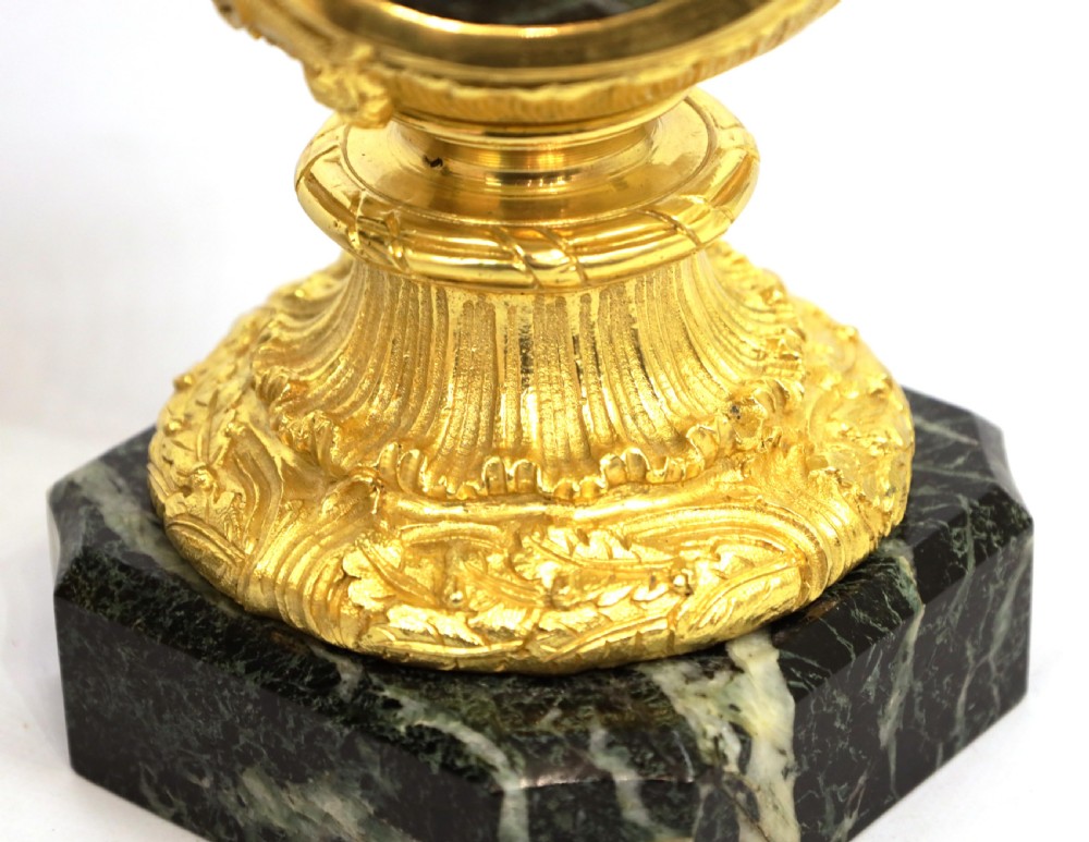 A Pair of Late 19th C Verde Antico and Ormolu Mounted Cassolettes View V