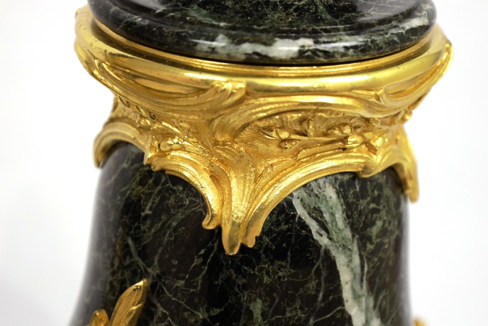 A Pair of Late 19th C Verde Antico and Ormolu Mounted Cassolettes View VI