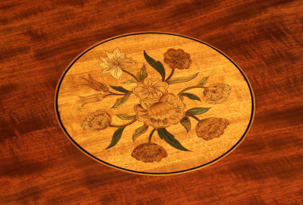 A Fine Victorian Inlaid Mahogany Circular Tripod Occasional Table View II