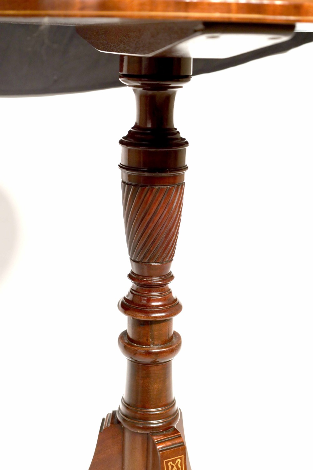 A Fine Victorian Inlaid Mahogany Circular Tripod Occasional Table View IV