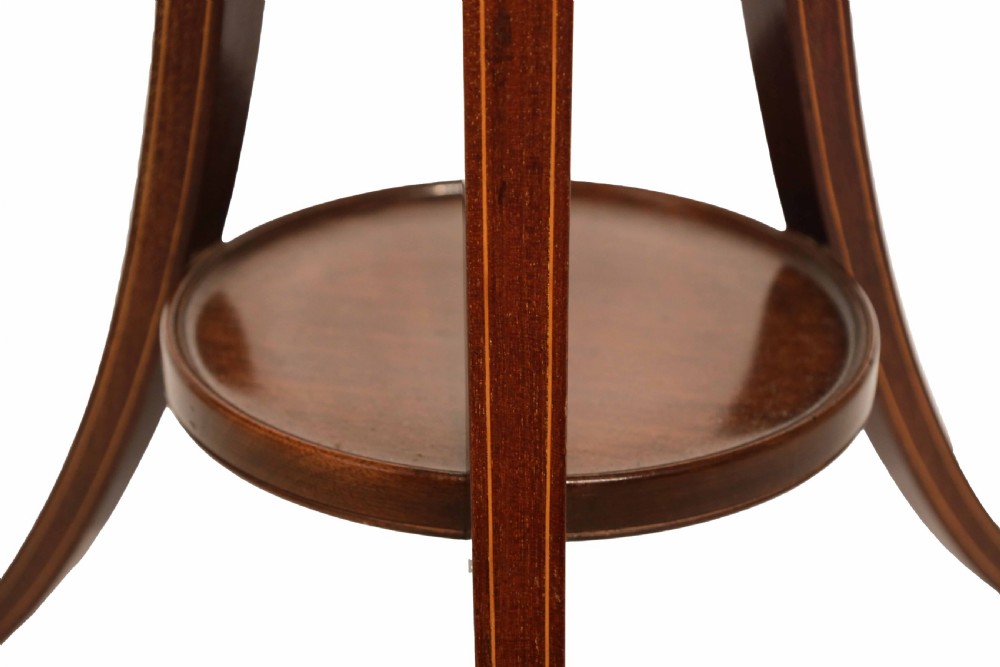 A Fine Victorian Inlaid Mahogany Torchere View IV