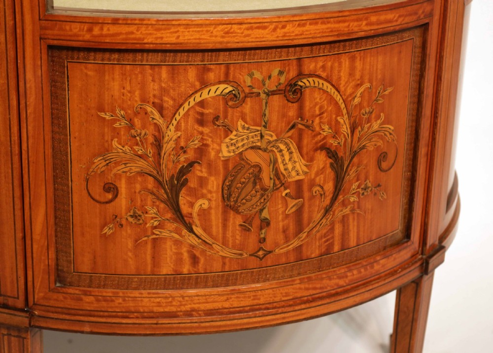 A Fine Late 19th Century Edwards & Roberts Bow Front Display Cabinet View II
