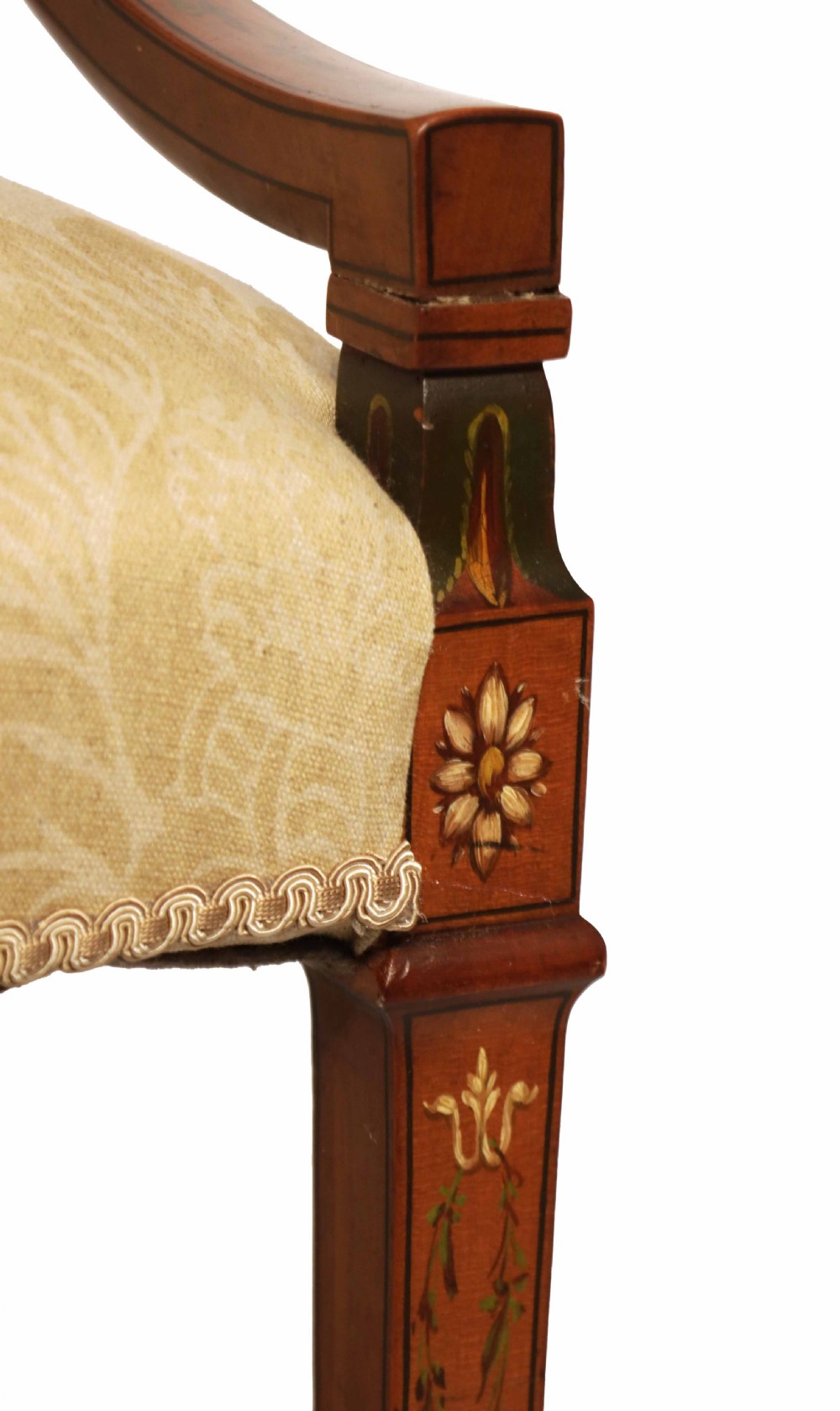 A Fine Pair of Victorian Inlaid Satinwood Shield Back Armchairs View III