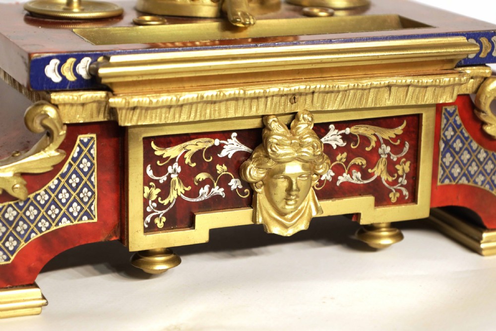 A 19th Century French Louis XV Style Ormolu Mounted Desk Inkstand View II