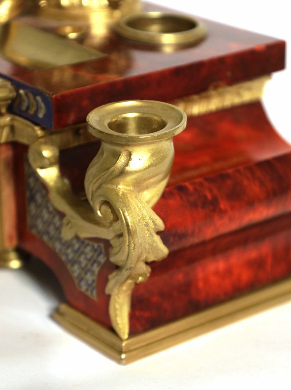 A 19th Century French Louis XV Style Ormolu Mounted Desk Inkstand View IV