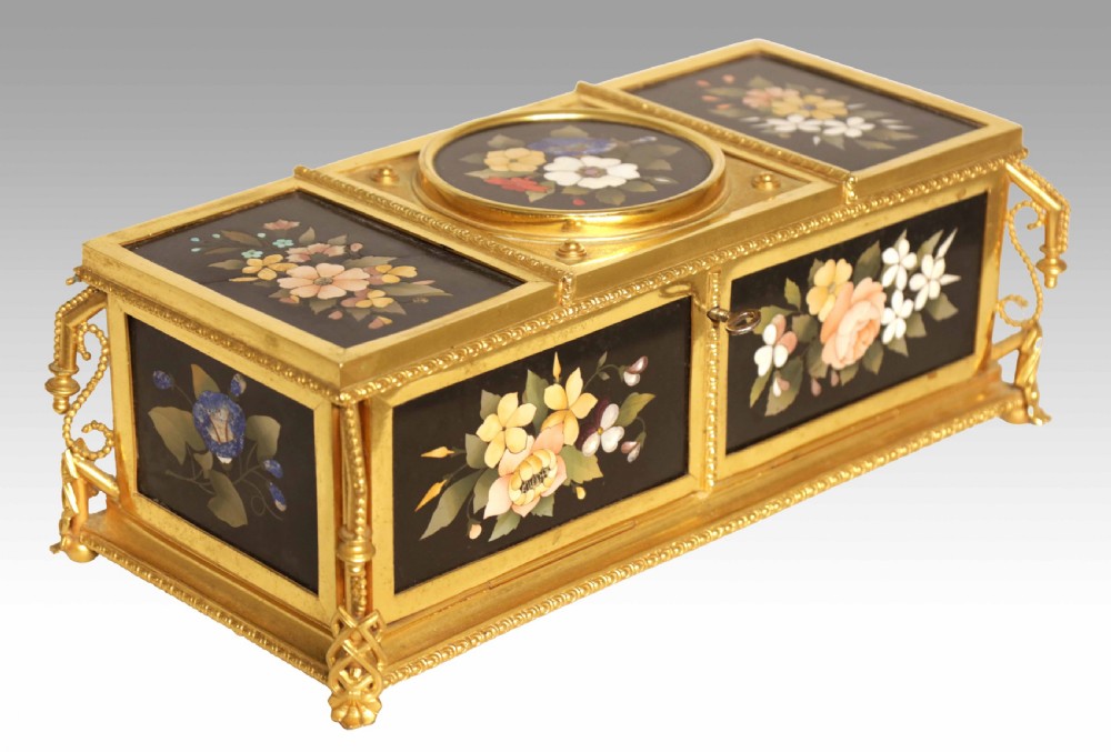 A Fine Quality 19th Century Florentine Pietra Dura Jewellery Casket