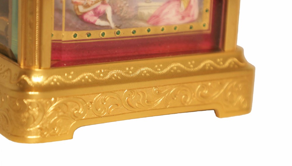 A Fine 19th C. French 'Sevres' Porcelain Panel Carriage Clock View III