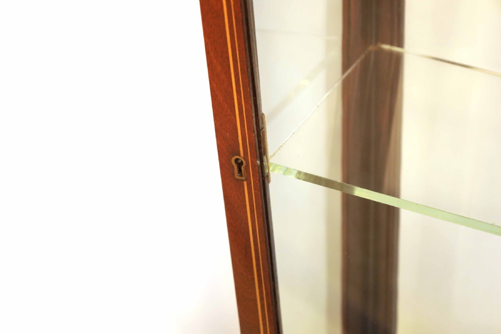 A Quality Victorian Inlaid Mahogany Glazed Display Pedestal View II