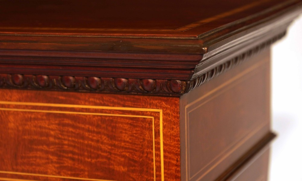 A Quality Victorian Inlaid Mahogany Glazed Display Pedestal View III
