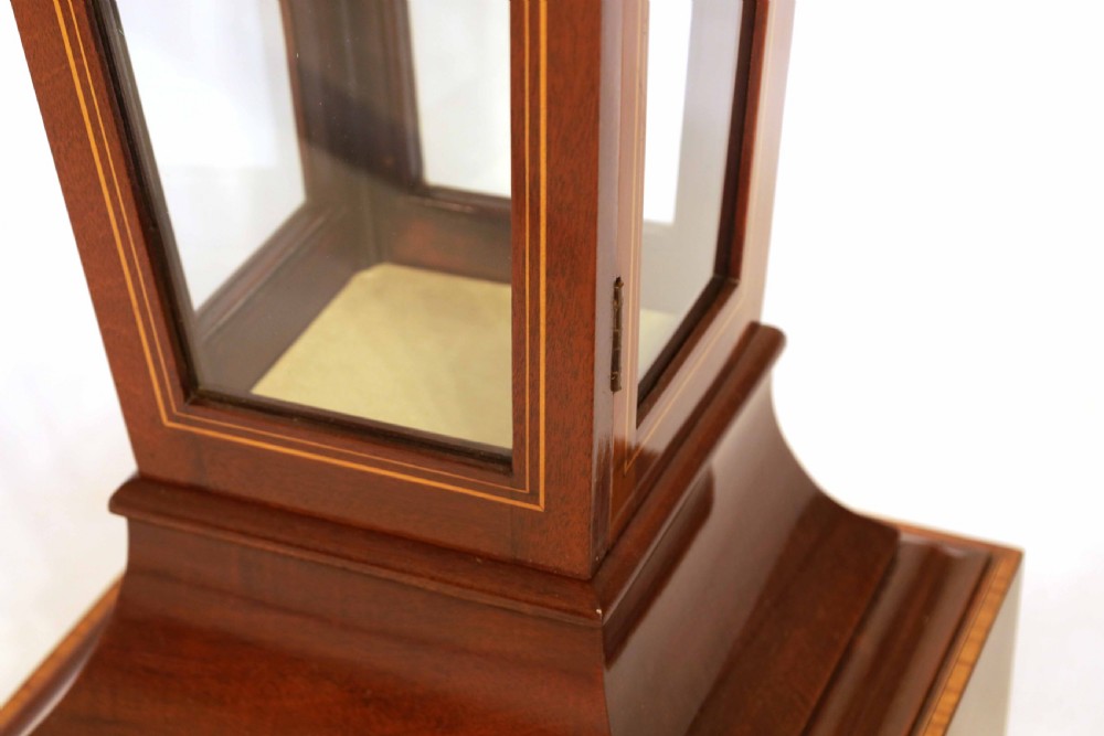 A Quality Victorian Inlaid Mahogany Glazed Display Pedestal View IV