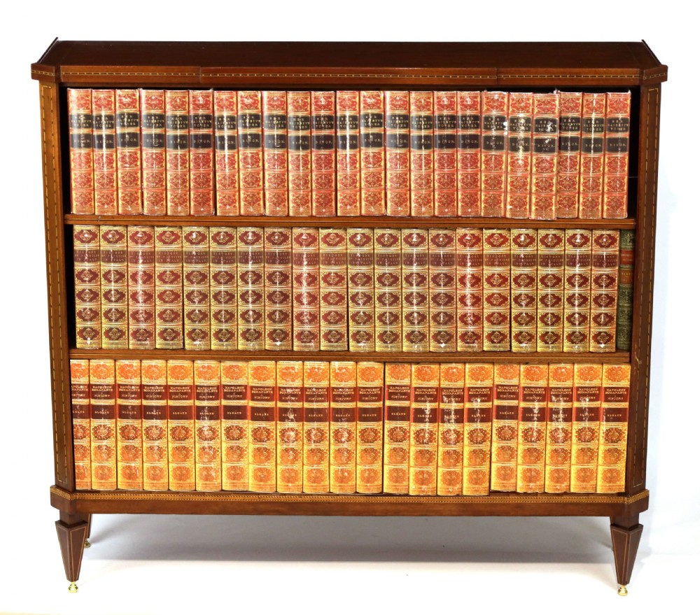A Victorian Fine Quality Mahogany Inlaid Standing Open Bookcase