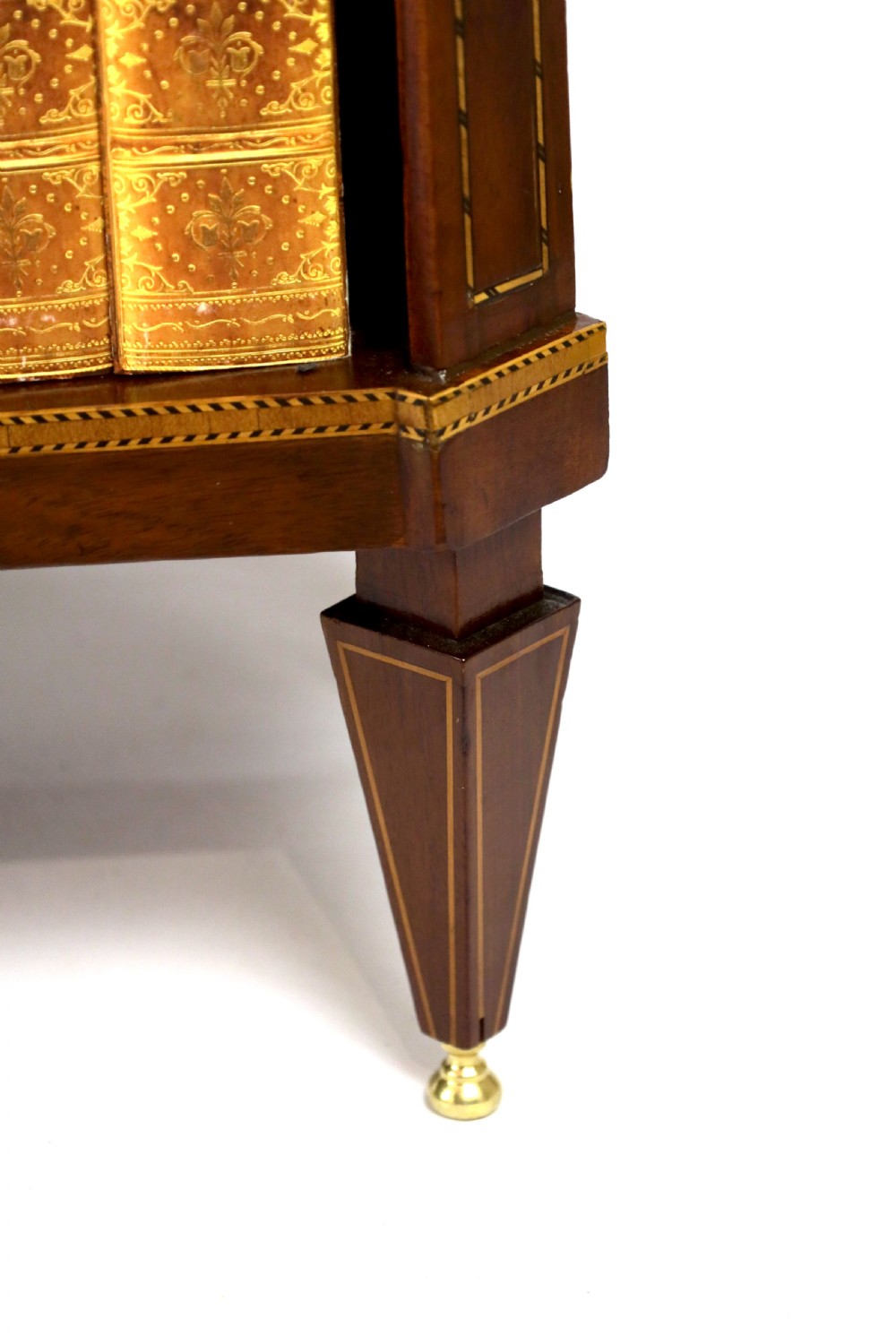 A Victorian Fine Quality Mahogany Inlaid Standing Open Bookcase View III