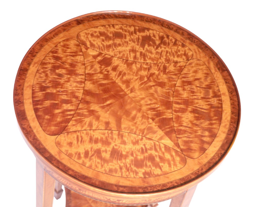 The Quality Edwardian Satinwood Inlaid Side Table View III