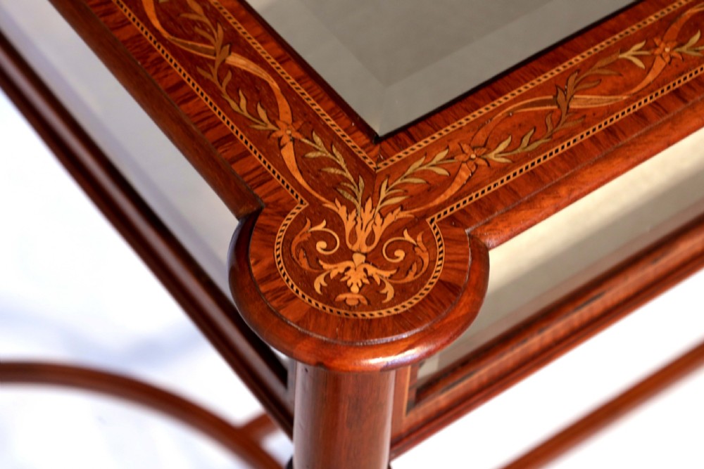 A Fine Quality Victorian Inlaid Mahogany Bijouterie Table View VI