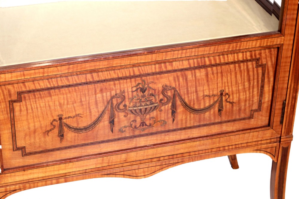 A Fine Victorian Satinwood Inlaid Display Cabinet View II