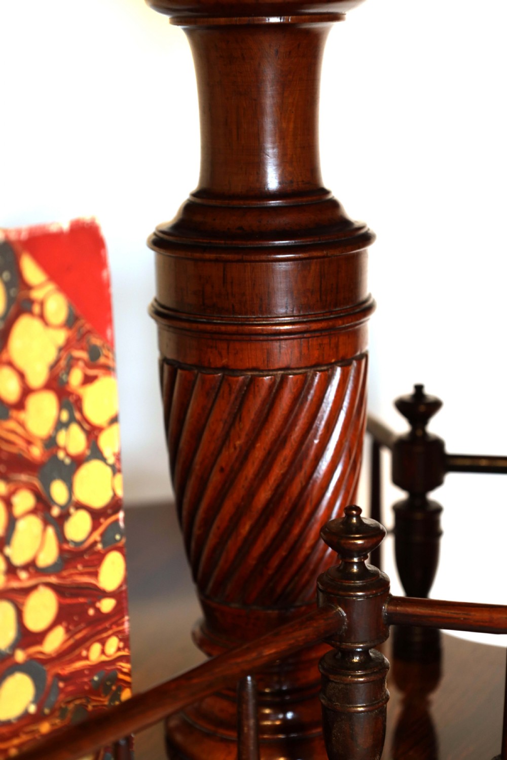 A Quality Late Victorian Inlaid Rosewood Revolving Library Table View V