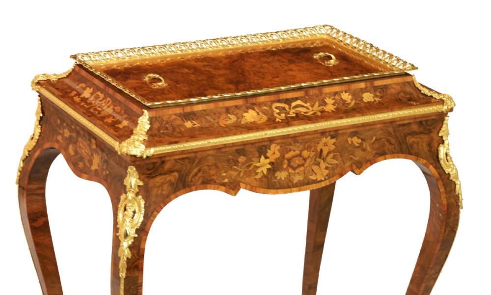 A Late 19th Century Walnut And Marquetry Jardinière Table View II