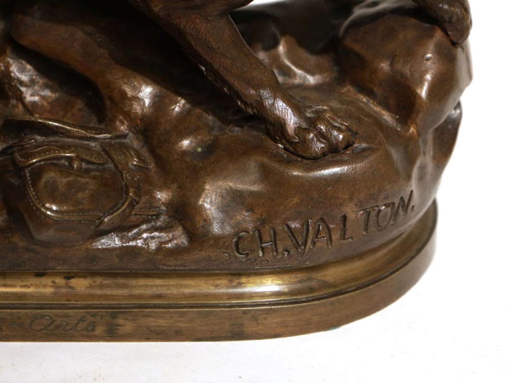 Charles Valton (1851 - 1918) A French Bronze Animalier Sculpture View III