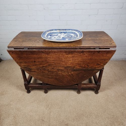 oak gateleg table george iii - CATEGORY: ANTIQUE TABLES - DATED GEORGIAN