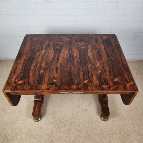 ROSEWOOD SOFA TABLE EARLY 19TH CENTURY REGENCY PERIOD - ADDITIONAL PHOTO 1