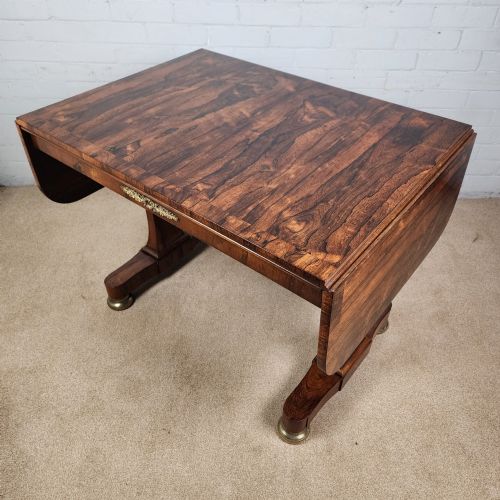 ROSEWOOD SOFA TABLE EARLY 19TH CENTURY REGENCY PERIOD - ADDITIONAL PHOTO 8