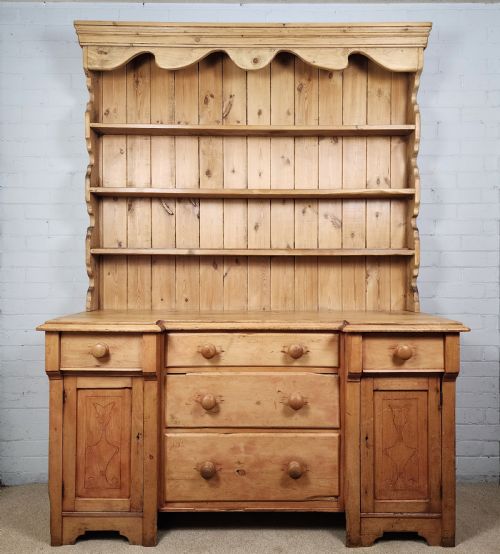 ANTIQUE PINE KITCHEN DRESSER MID VICTORIAN CIRCA 1860 - ADDITIONAL PHOTO 13