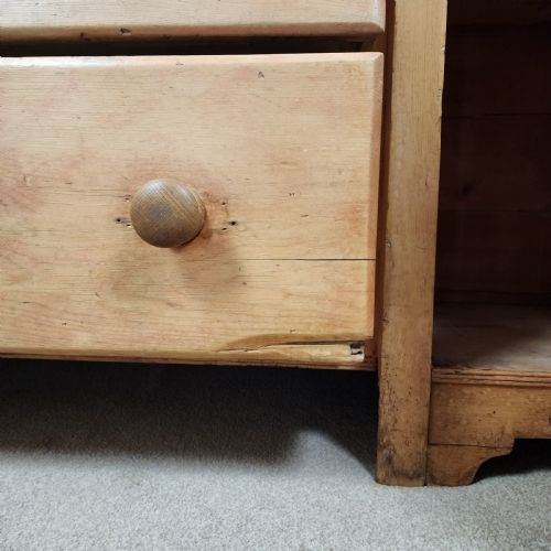 ANTIQUE PINE KITCHEN DRESSER MID VICTORIAN CIRCA 1860 - ADDITIONAL PHOTO 8