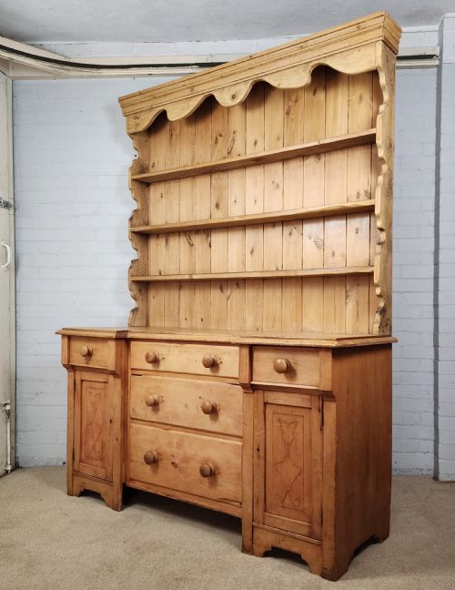 ANTIQUE PINE KITCHEN DRESSER MID VICTORIAN CIRCA 1860 - ADDITIONAL PHOTO 11