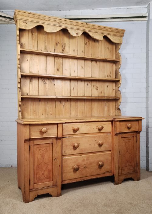 ANTIQUE PINE KITCHEN DRESSER MID VICTORIAN CIRCA 1860 - ADDITIONAL PHOTO 12