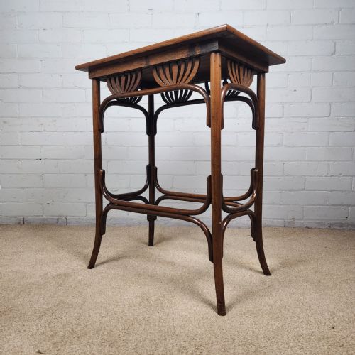 FISCHEL SIDE TABLE PALMETTES MODEL ANTIQUE ART NOUVEAU PERIOD - ADDITIONAL PHOTO 1