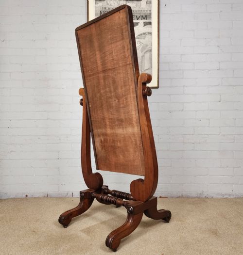 MAHOGANY CHEVAL MIRROR WILLIAM IV PERIOD 1830 1837 - ADDITIONAL PHOTO 6