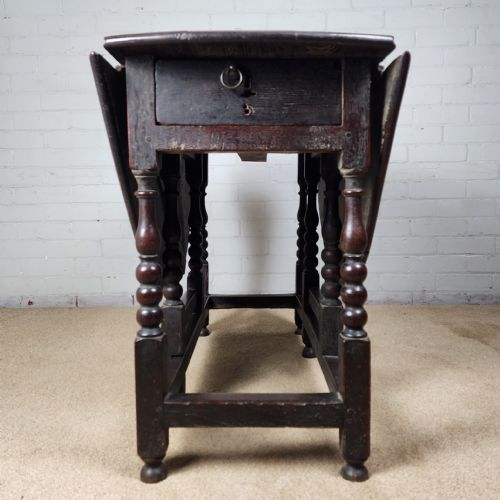 OAK GATELEG TABLE LATE 17TH CENTURY CHARLES II - ADDITIONAL PHOTO 8