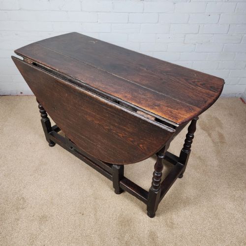 OAK GATELEG TABLE LATE 17TH CENTURY CHARLES II - ADDITIONAL PHOTO 3