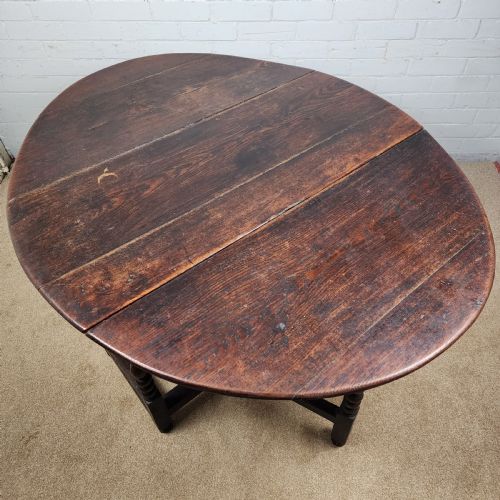 OAK GATELEG TABLE LATE 17TH CENTURY CHARLES II - ADDITIONAL PHOTO 5