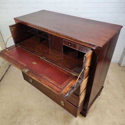 SECRETAIRE CHEST OF DRAWERS GEORGIAN MAHOGANY EARLY 19TH C - ADDITIONAL PHOTO 8